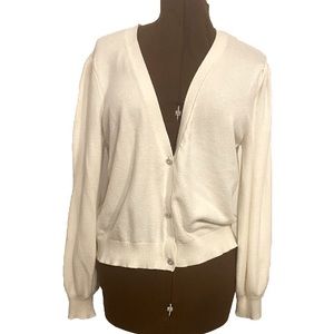 🤍JOE FRESH 🤍Cream Oversized sleeve cardigan and n XL with jewel buttons.